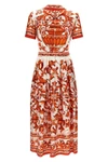 the dolce & gabbana maiolica print silk twill midi dress embodies sartorial ex