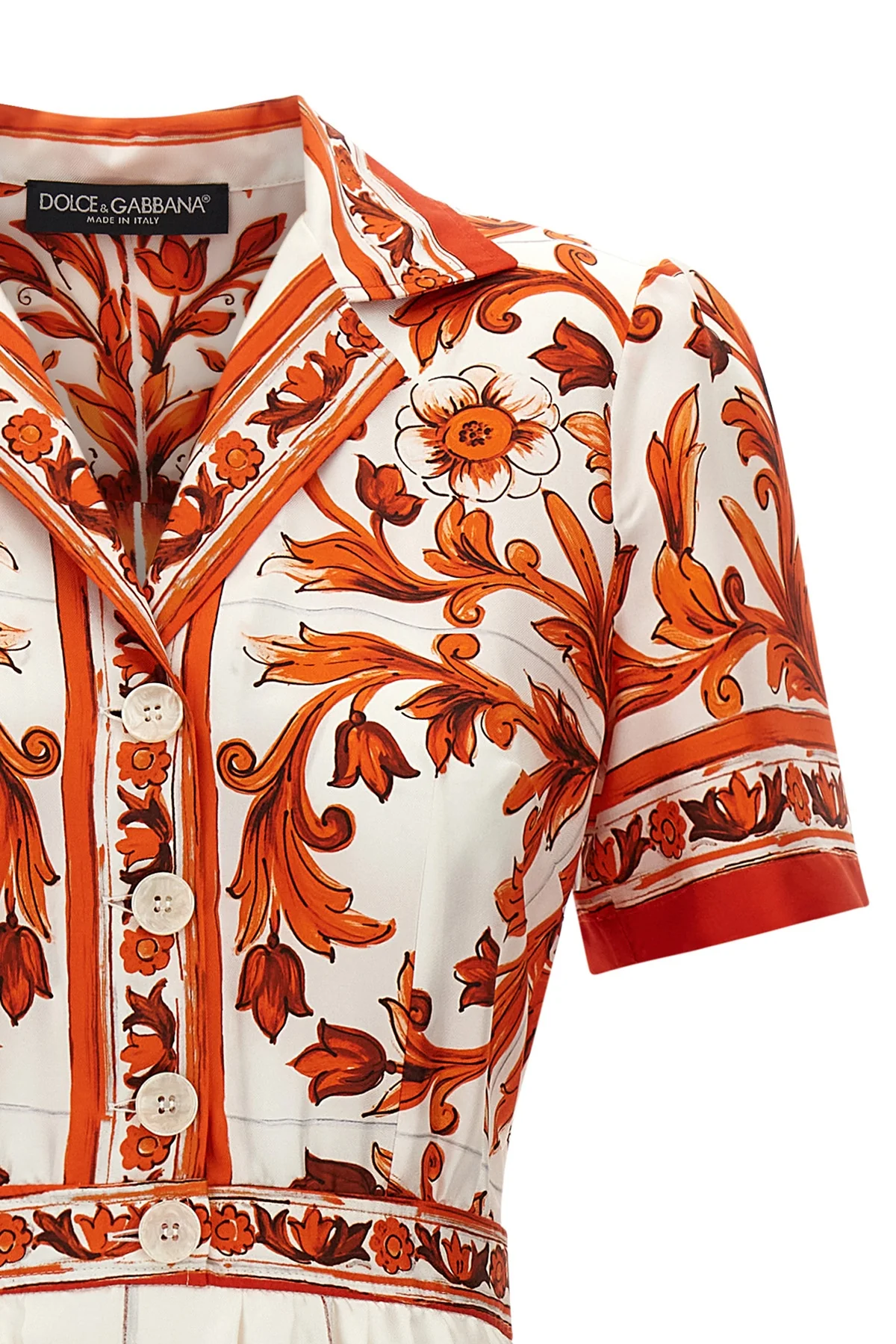 the dolce & gabbana maiolica print silk twill midi dress embodies sartorial ex