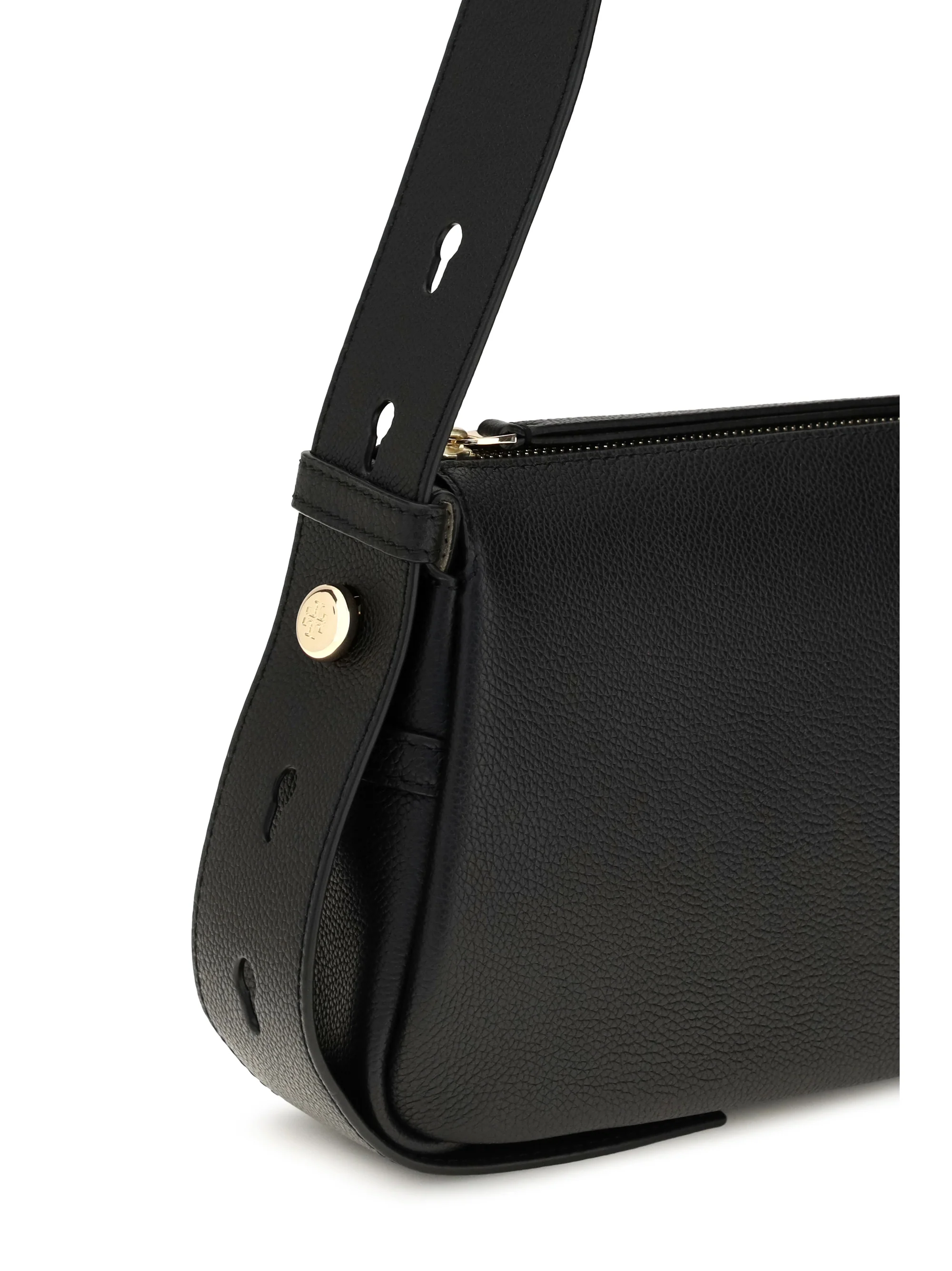 small romy pebbled leather shoulder bag