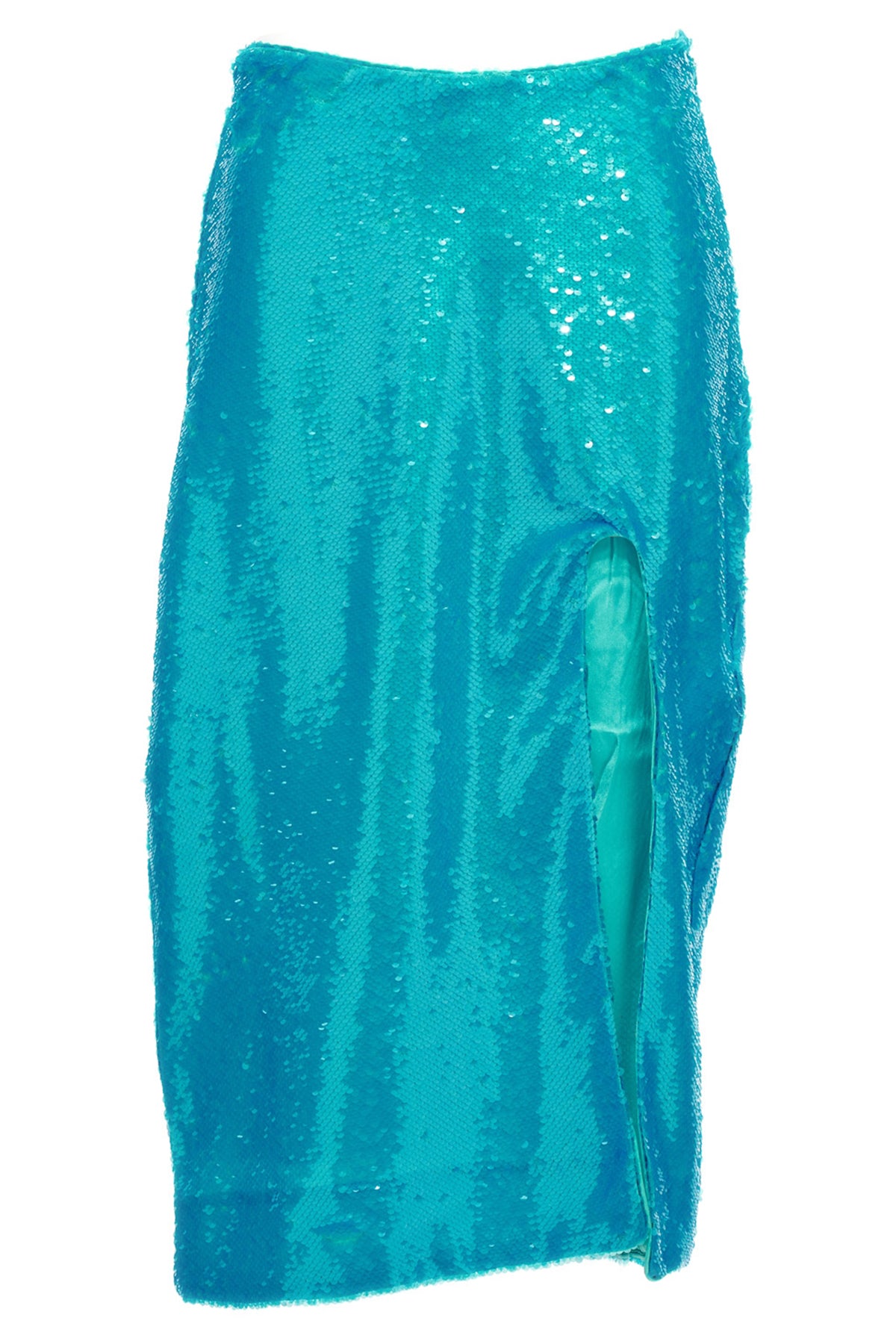 fabric midi skirt withll-over sequin appliqués