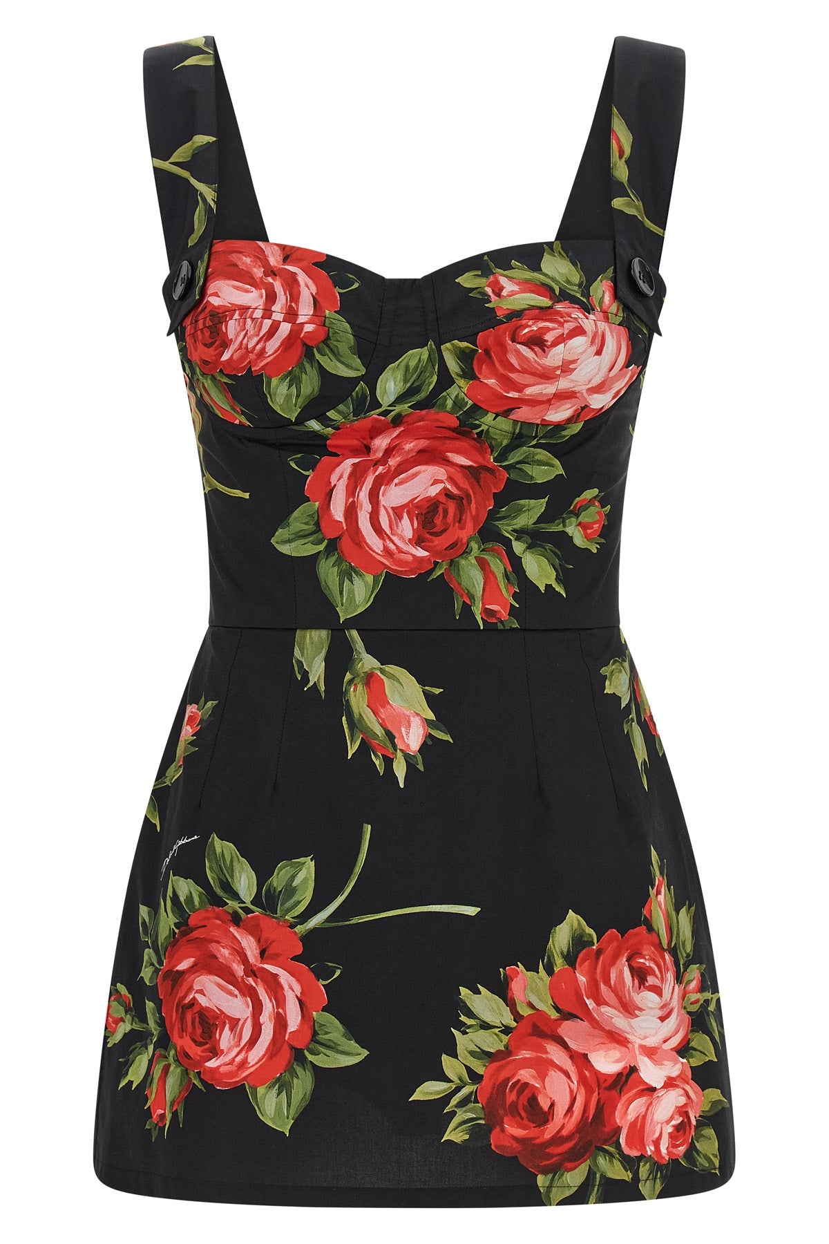 DOLCE amp; GABBANA 38 all-over bouquet rose print cotton top