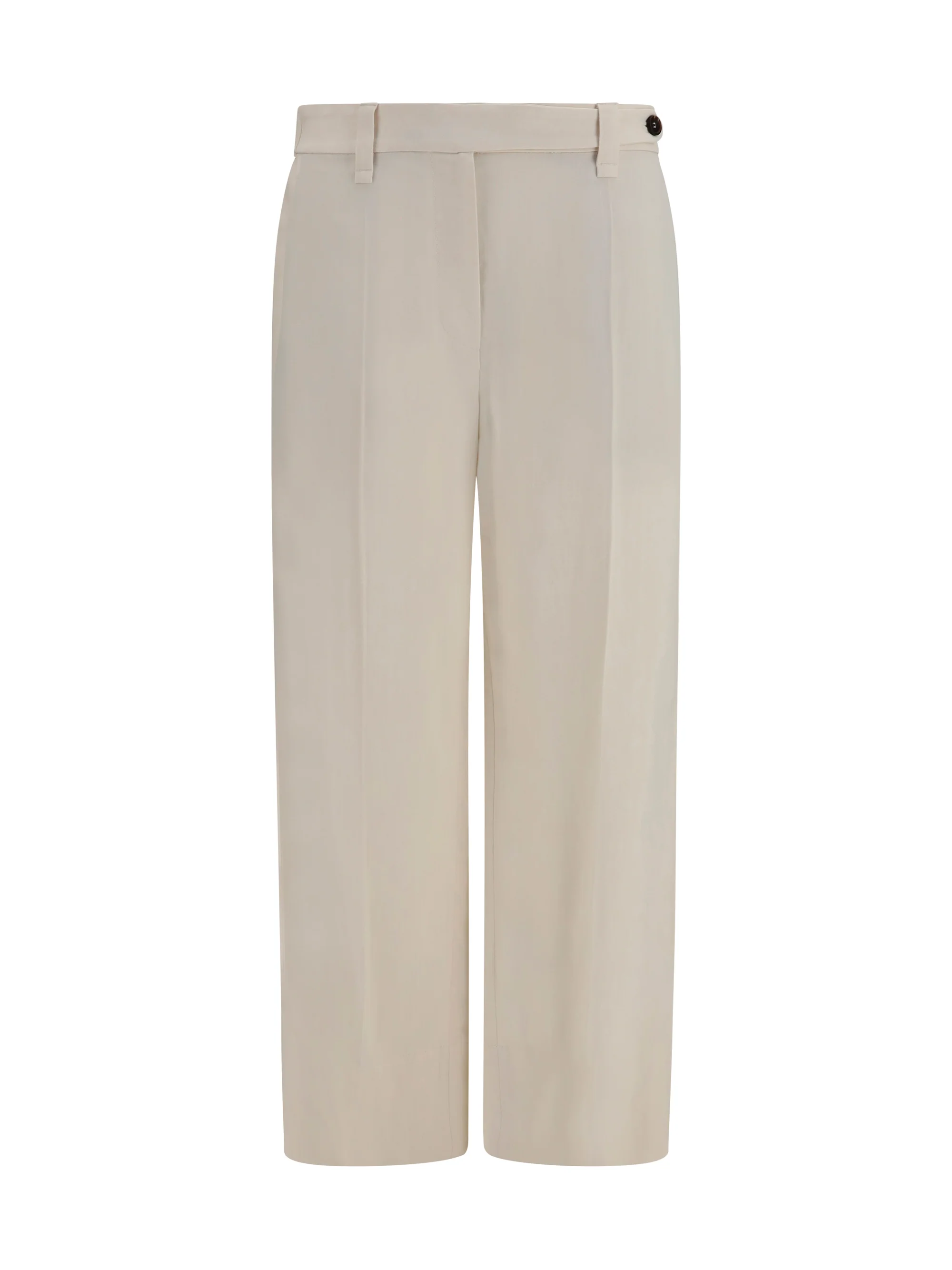 BRUNELLO CUCINELLI 44 cigarette pants in fluid viscose and linen twill