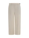 cigarette pants in fluid viscose and linen twill