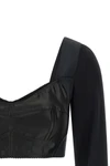 the dolce&gabbana black bustier top defines a new concept of tailoring through a