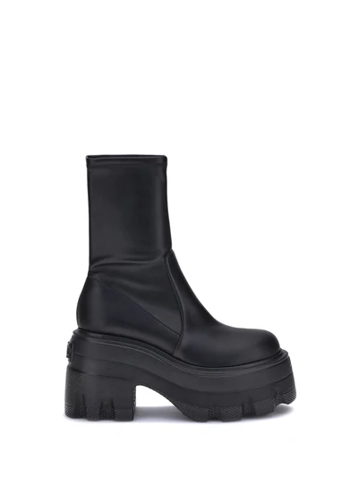 faux leather ankle boots