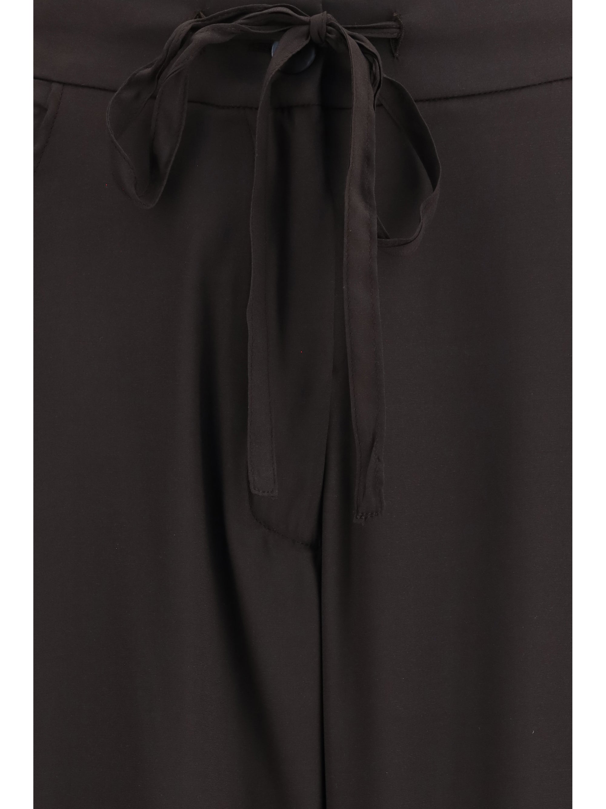 barrel-leg pants with drawstring in silk