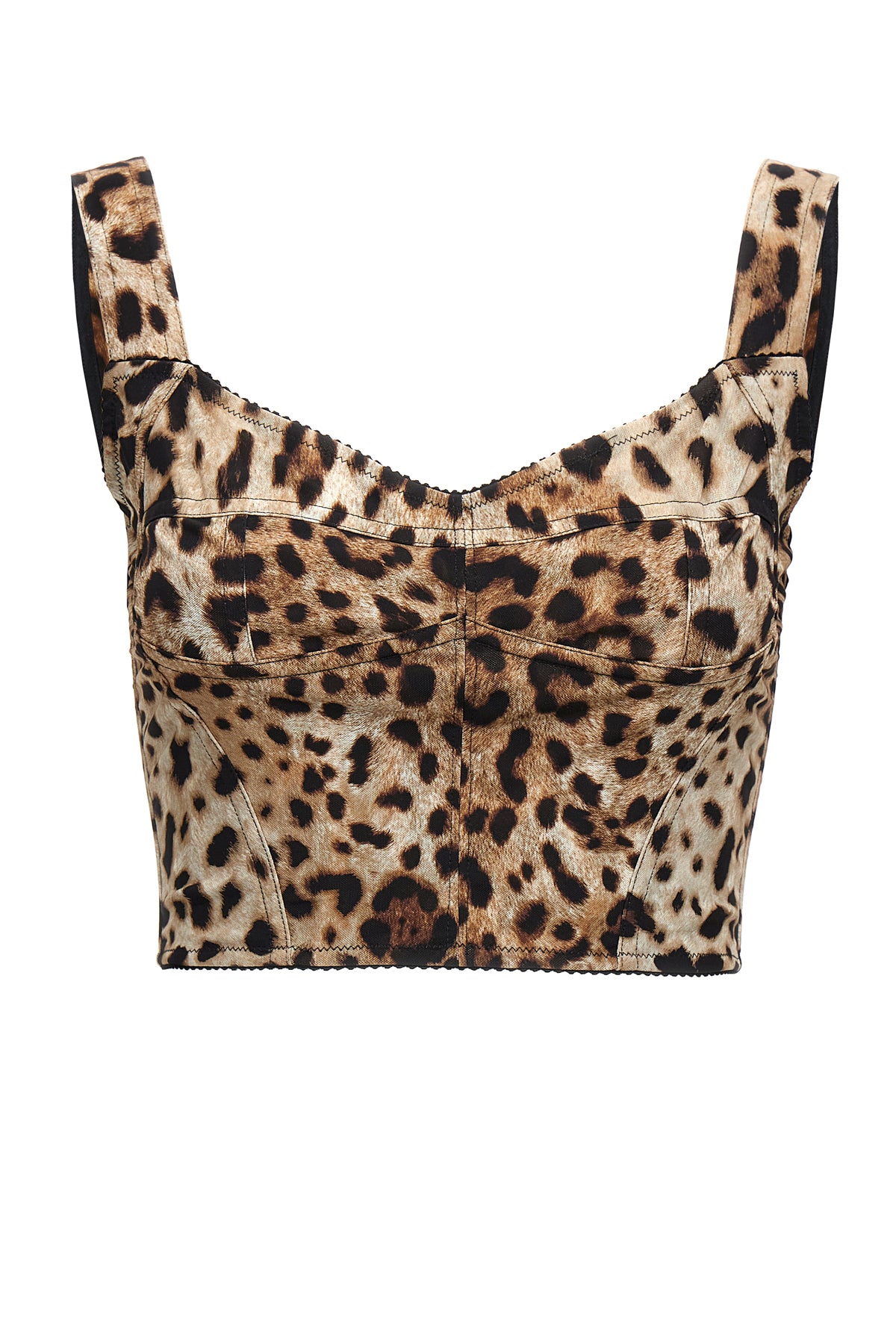 DOLCE amp; GABBANA 40 leopardo print marshal bustier top