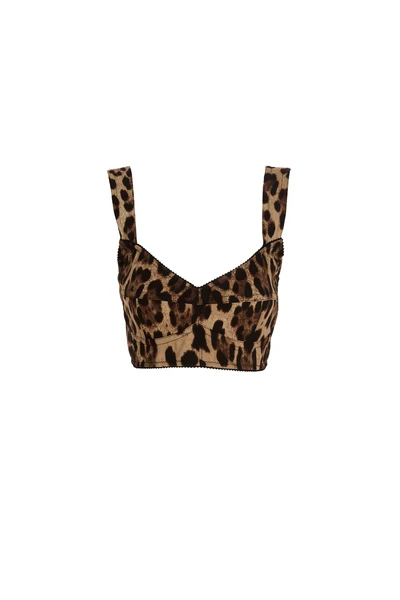 leopard print bustier top