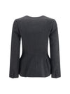 wool peplum blazer