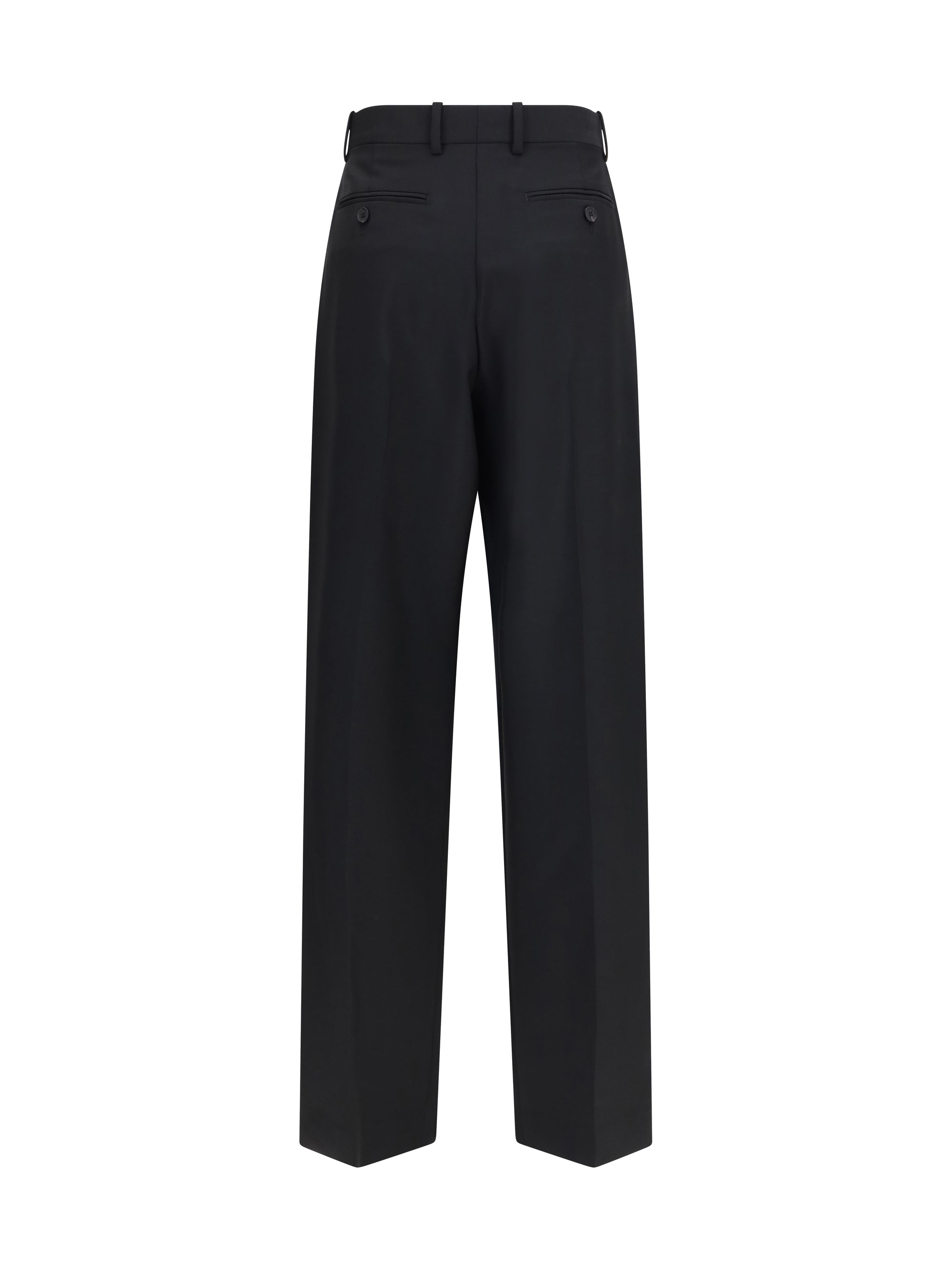 double-pleat pants in wool and mohair