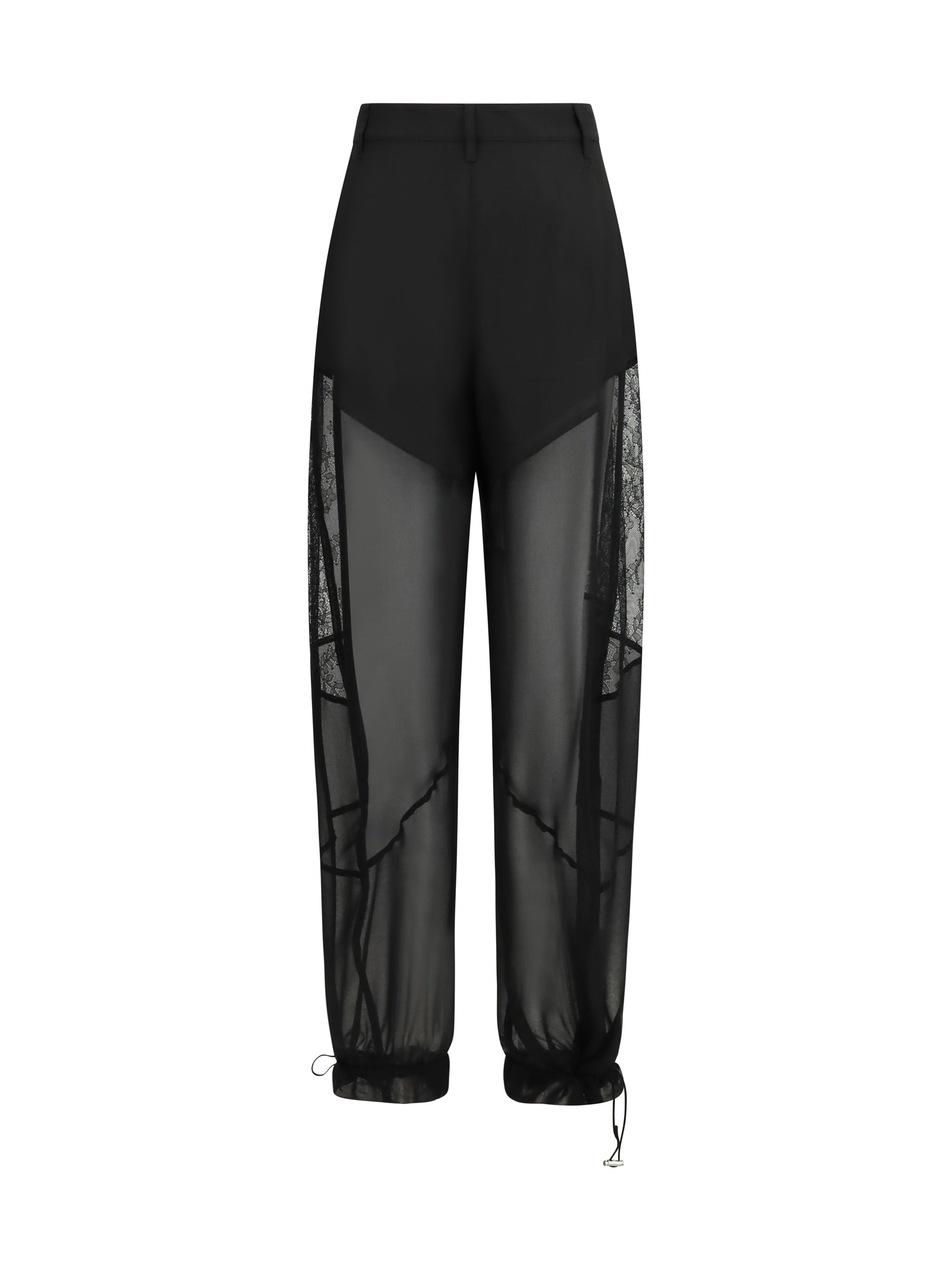PINKO 44 nacy pants with lace inserts