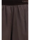 stretch silk satin pants