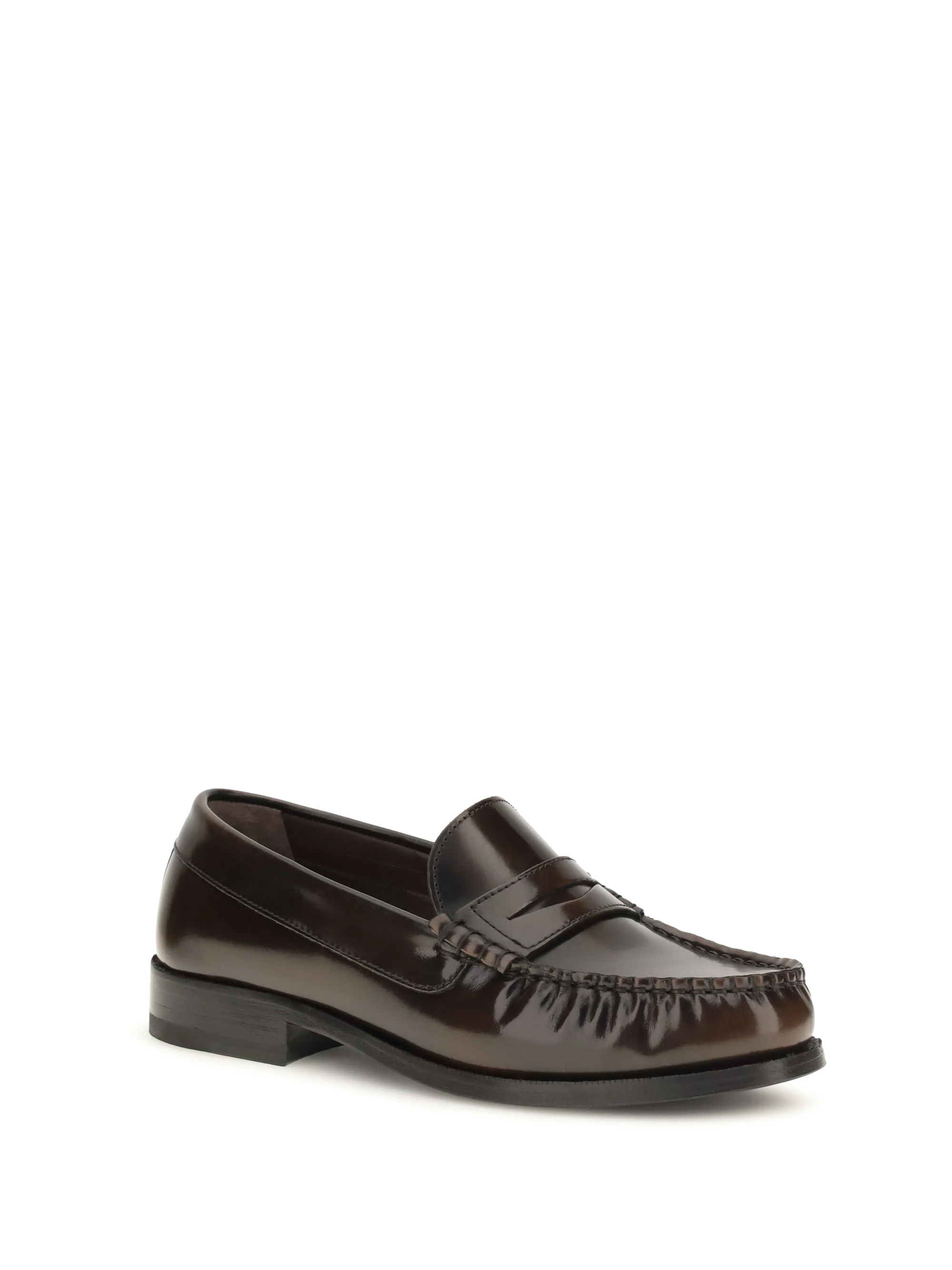 ALOHAS 36 rivet vintage brushed leather loafers