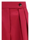 wide pleated pants in washed cotton and acetate