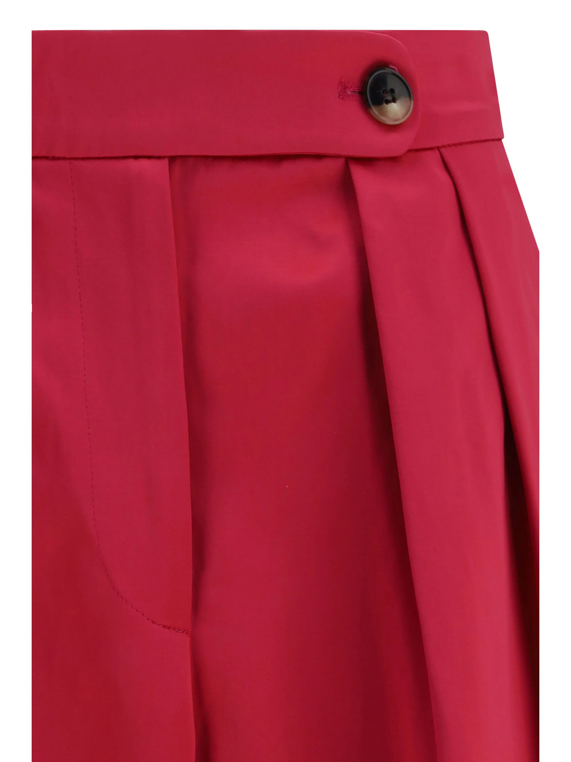 wide pleated pants in washed cotton and acetate