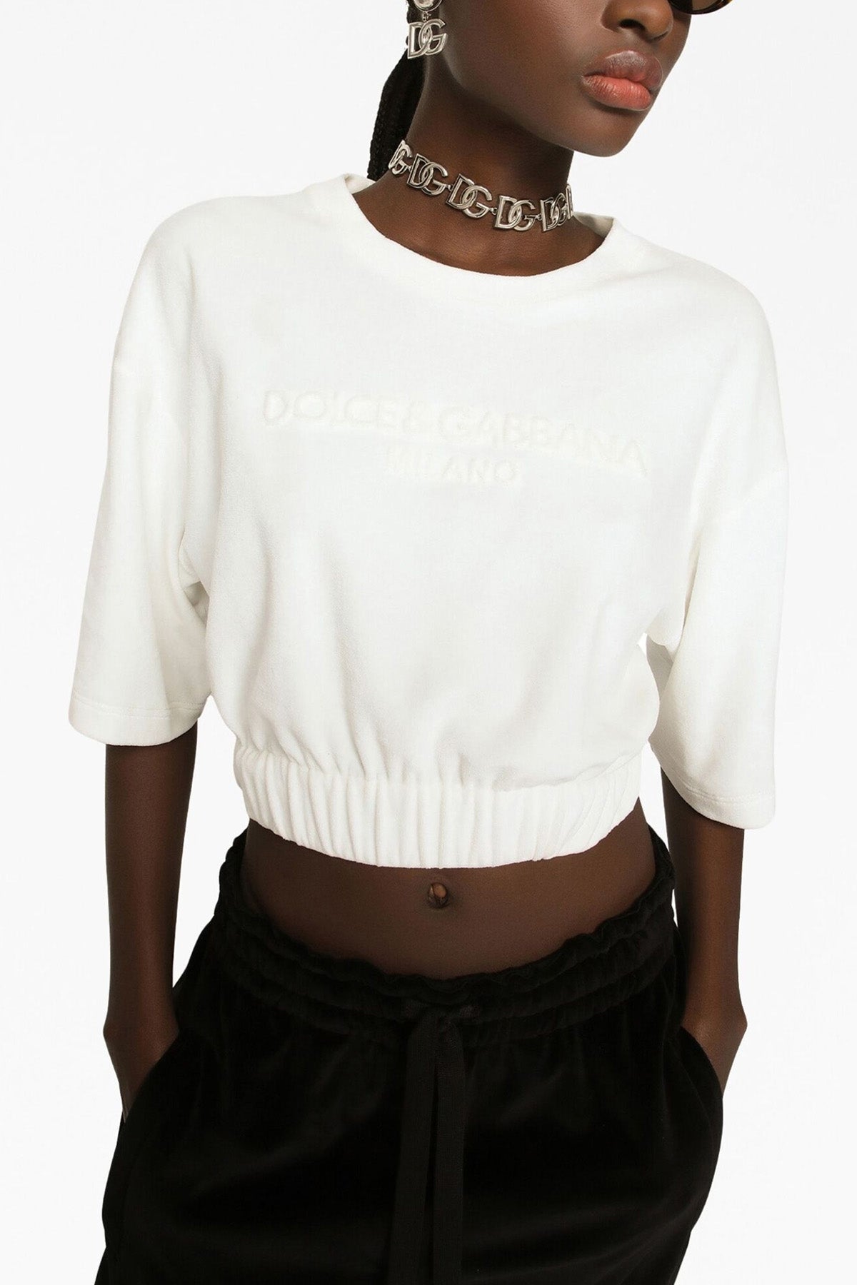 DOLCE amp; GABBANA 40 cotton chenille top