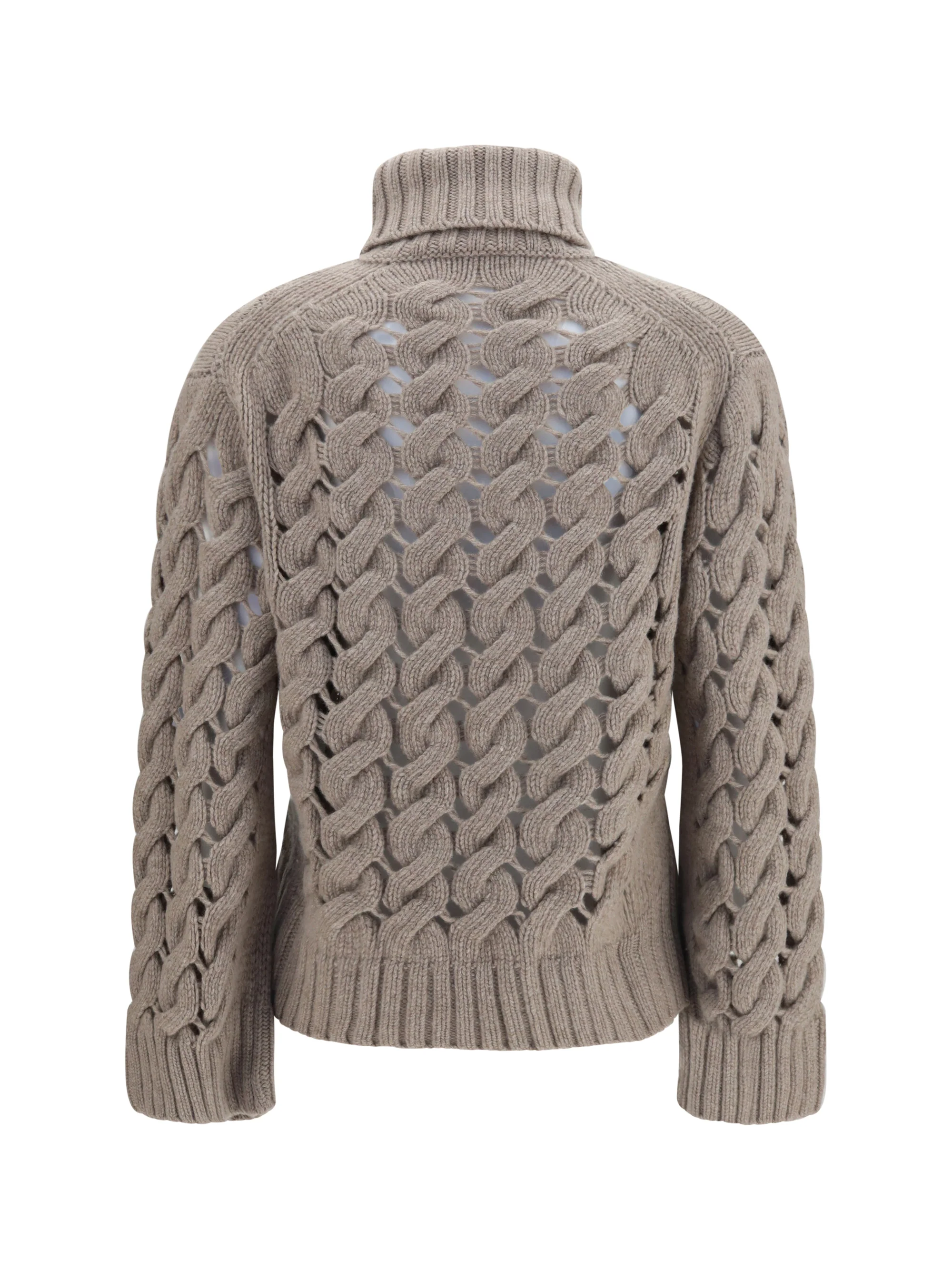 perforated turtleneck sweater