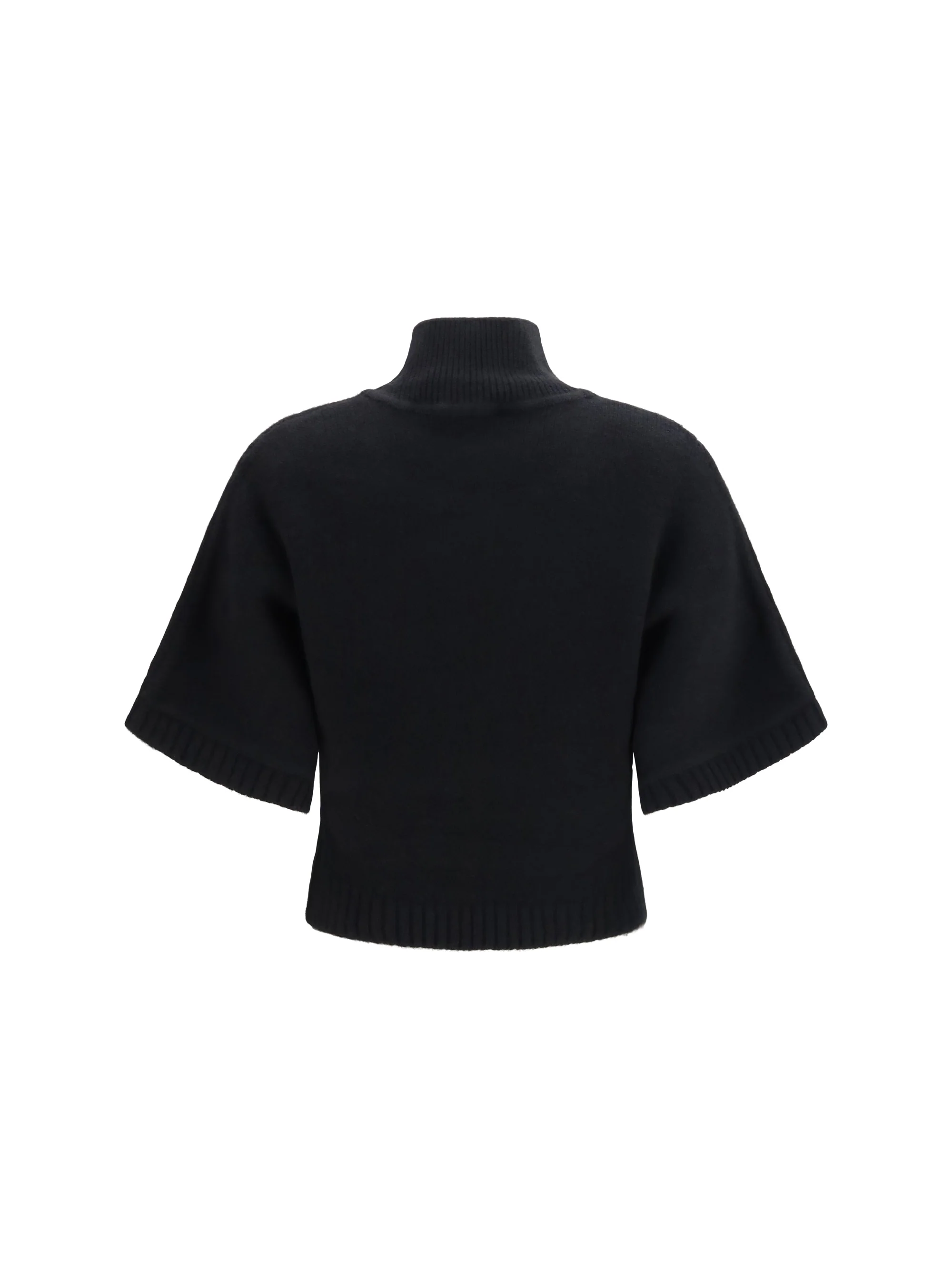 ALAIA 38 cropped cashmere turtleneck sweater