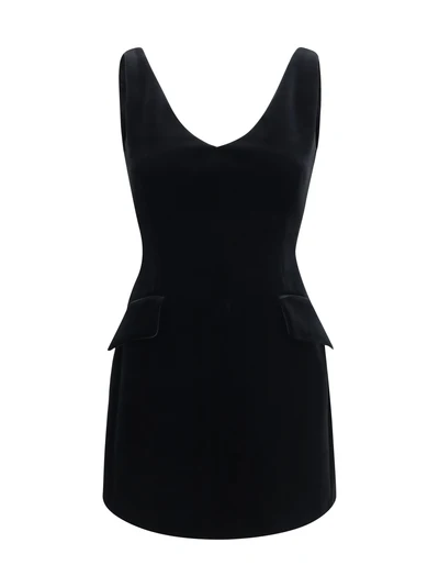 tefrite structured v-neck dress
