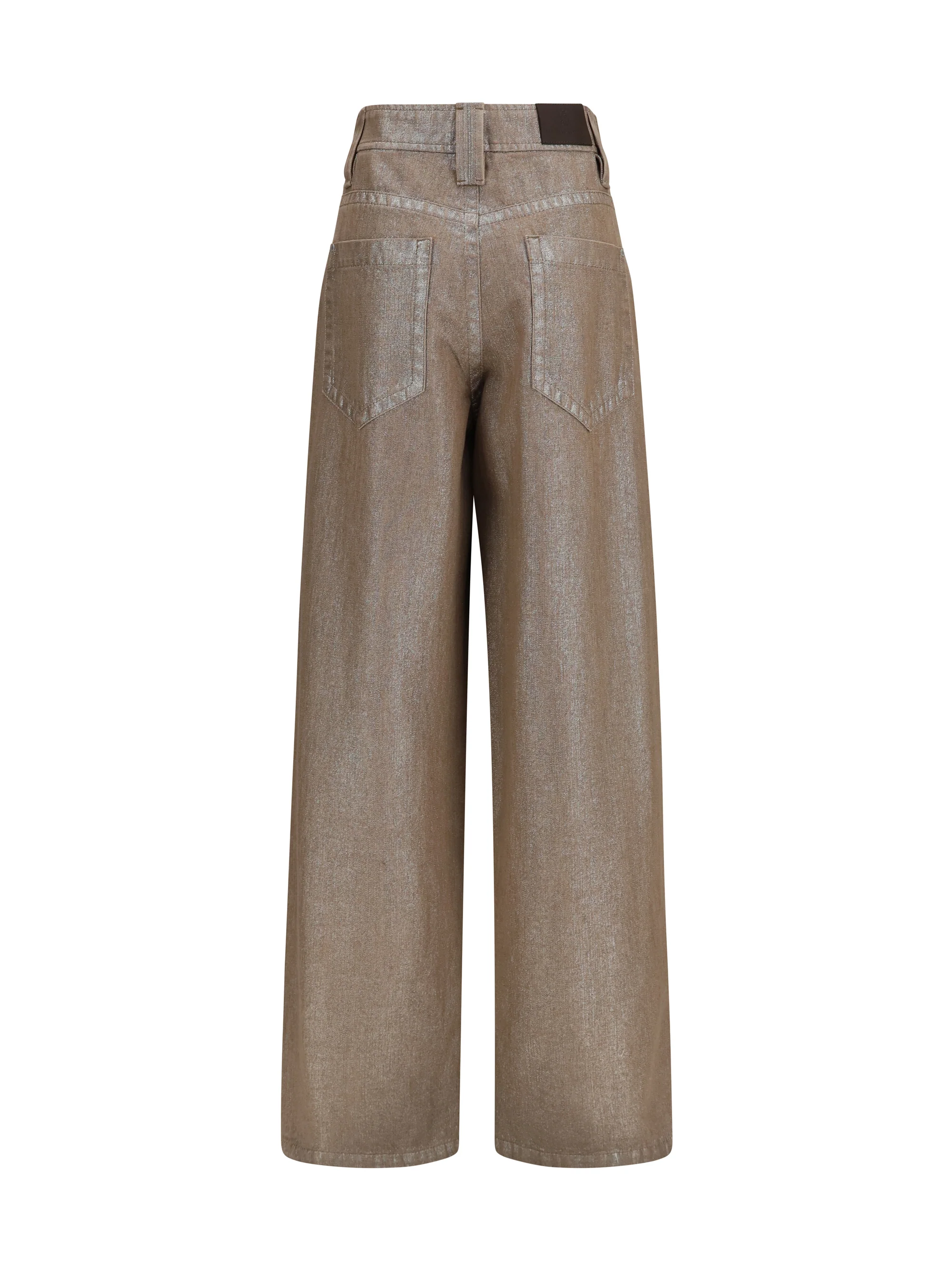 BRUNELLO CUCINELLI 40 lurex wide-leg jeans