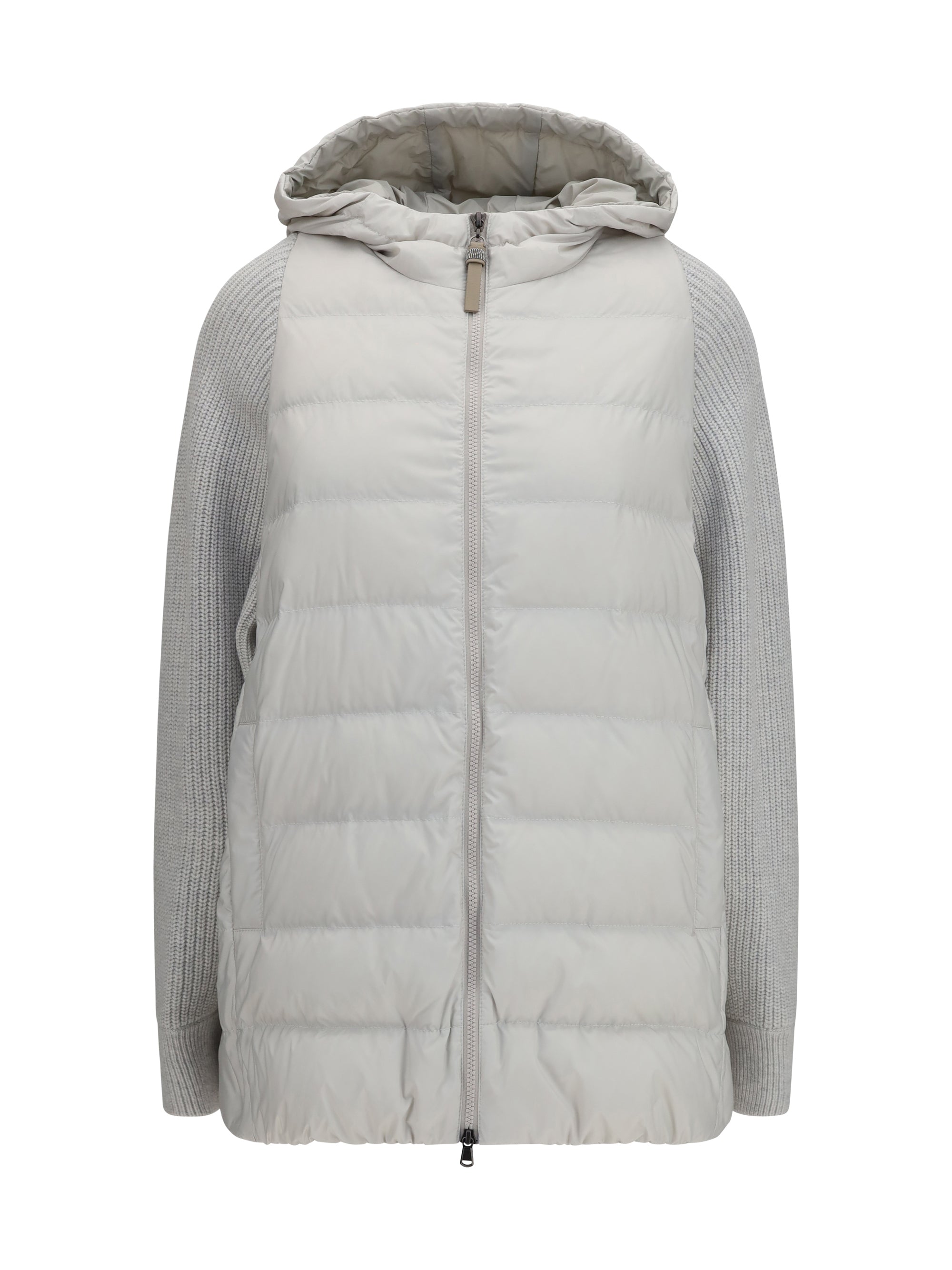 long monili chain puffer jacket