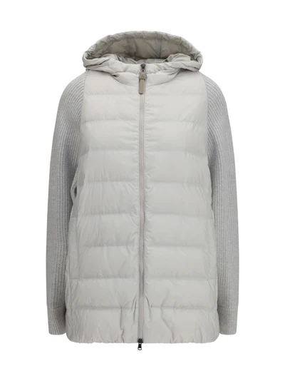 long monili chain puffer jacket
