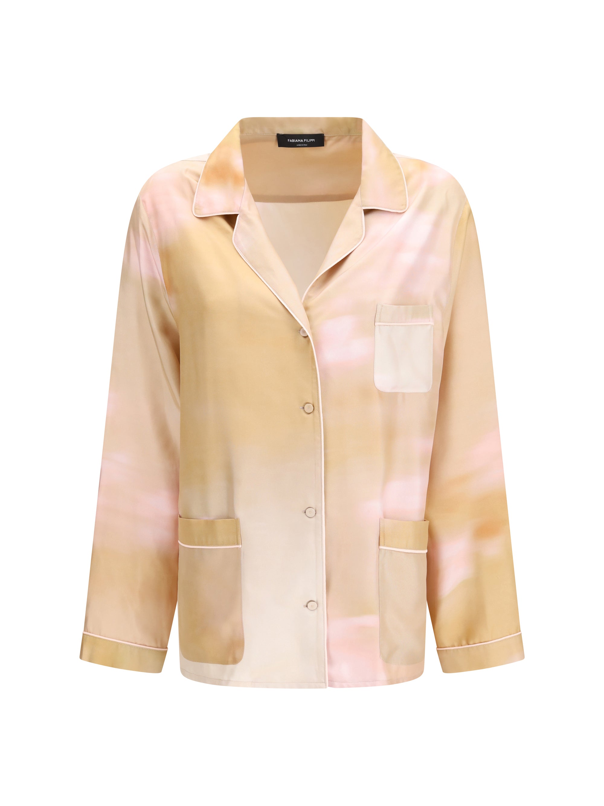 FABIANA FILIPPI 44 printed silk twill shirt