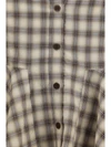 check flannel peplum shirt