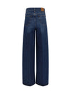 wide-leg denim jeans