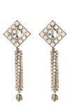 hard plastic earrings embellished