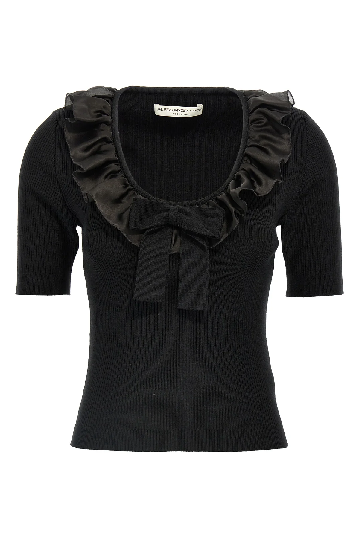 ALESSANDRA RICH 40 t-shirt in stretch wool and cashmere blend