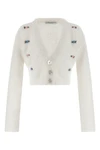 carded mohair cardigan in alpaca and wool blend