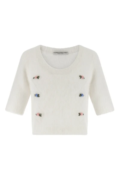 carded mohair cardigan in alpaca and wool blend