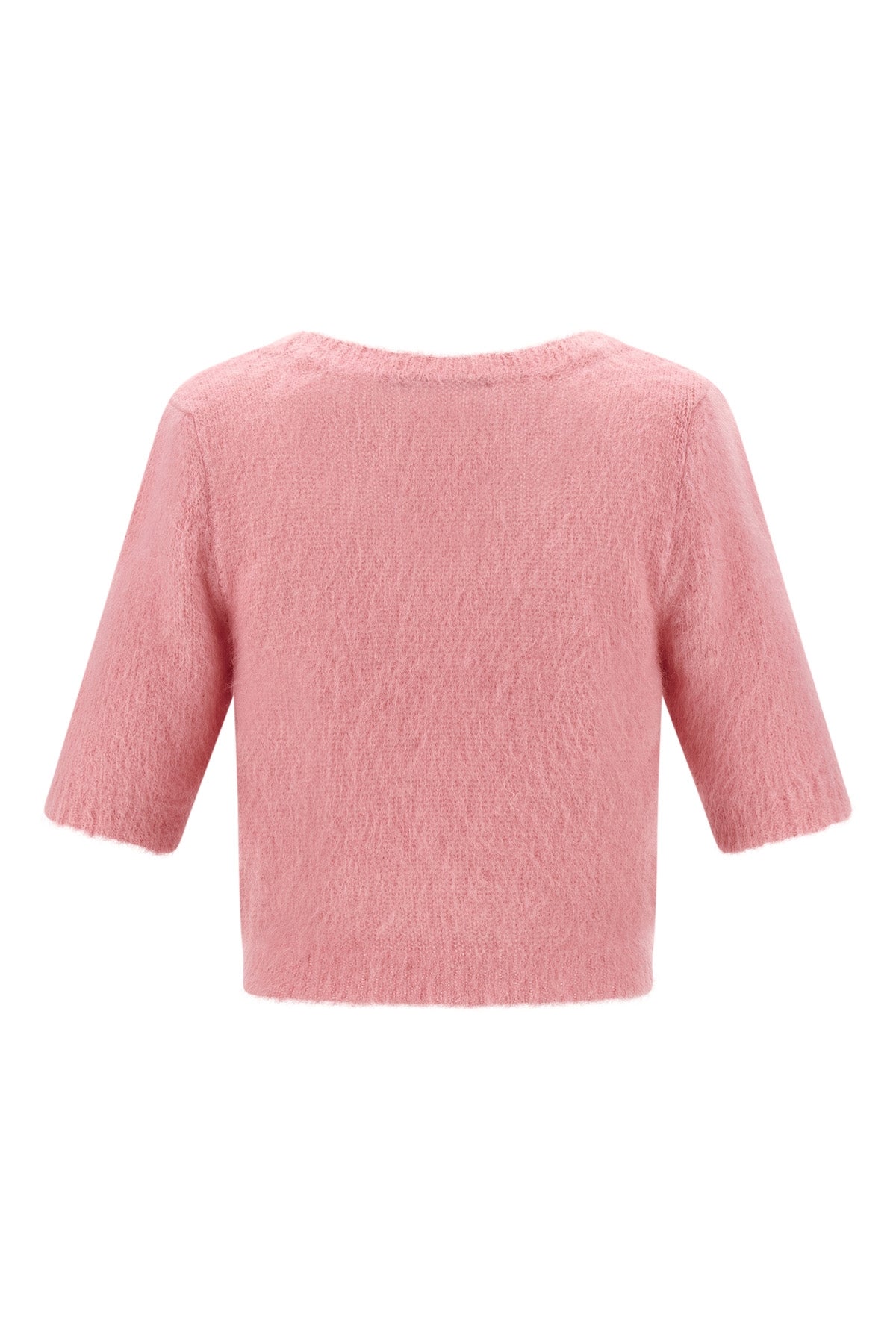 ALESSANDRA RICH 38 carded mohair cardigan in alpaca and wool blend
