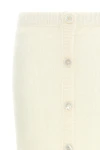 carded mohair wool knit midi skirt
