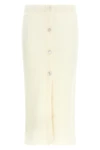carded mohair wool knit midi skirt