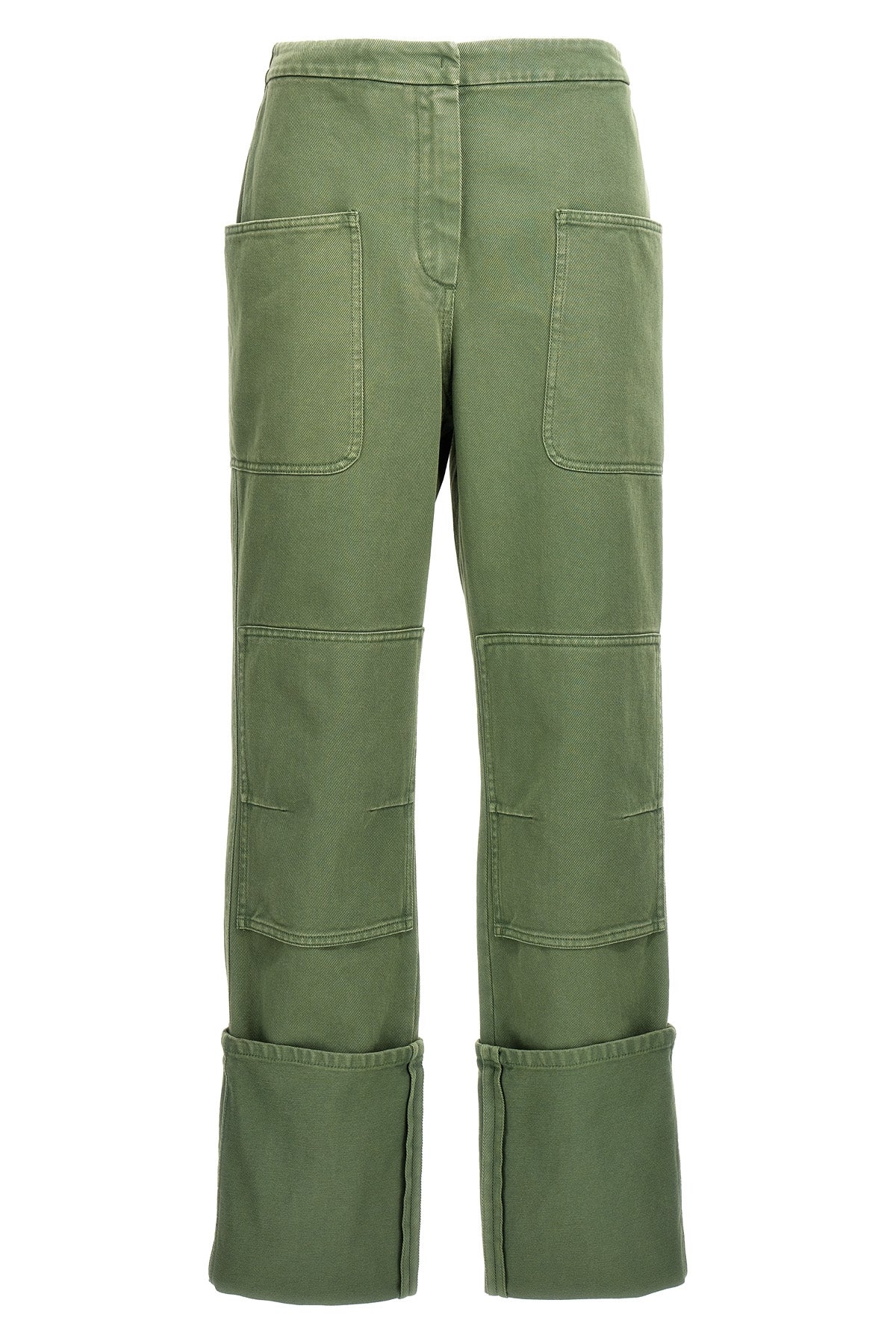 MAX MARA 38 facella heavy drill trousers of garment-dyed cotton