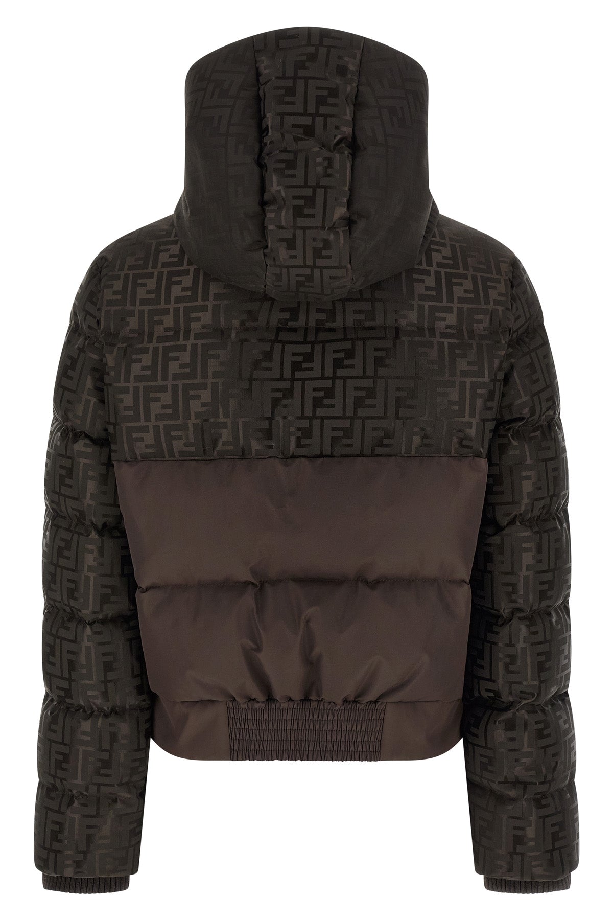FENDI M short jacket in jacquard shiny nylon