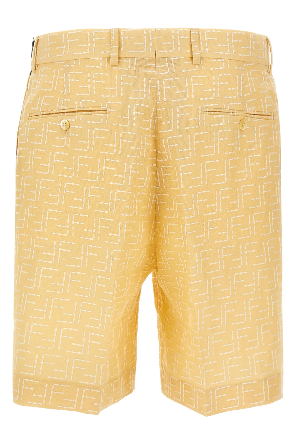 ff linen jacquard bermuda shorts