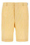 ff linen jacquard bermuda shorts