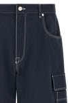 fendi navy blue cotton canvas canvas bermuda shorts