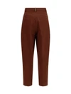 wool-blend elasticated-waist pants