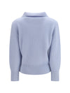 wool and cashmere half zip sweater