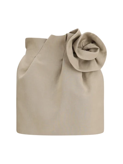 linen mini skirt
