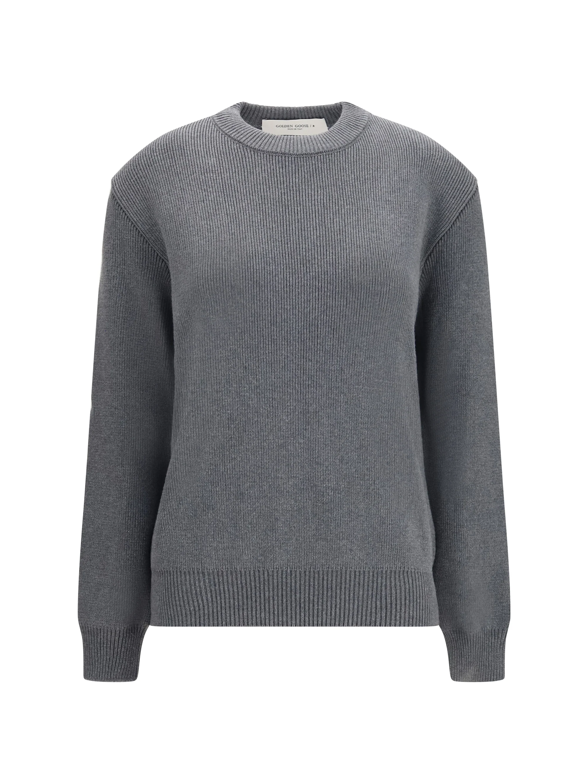cotton crewneck sweater with back logo