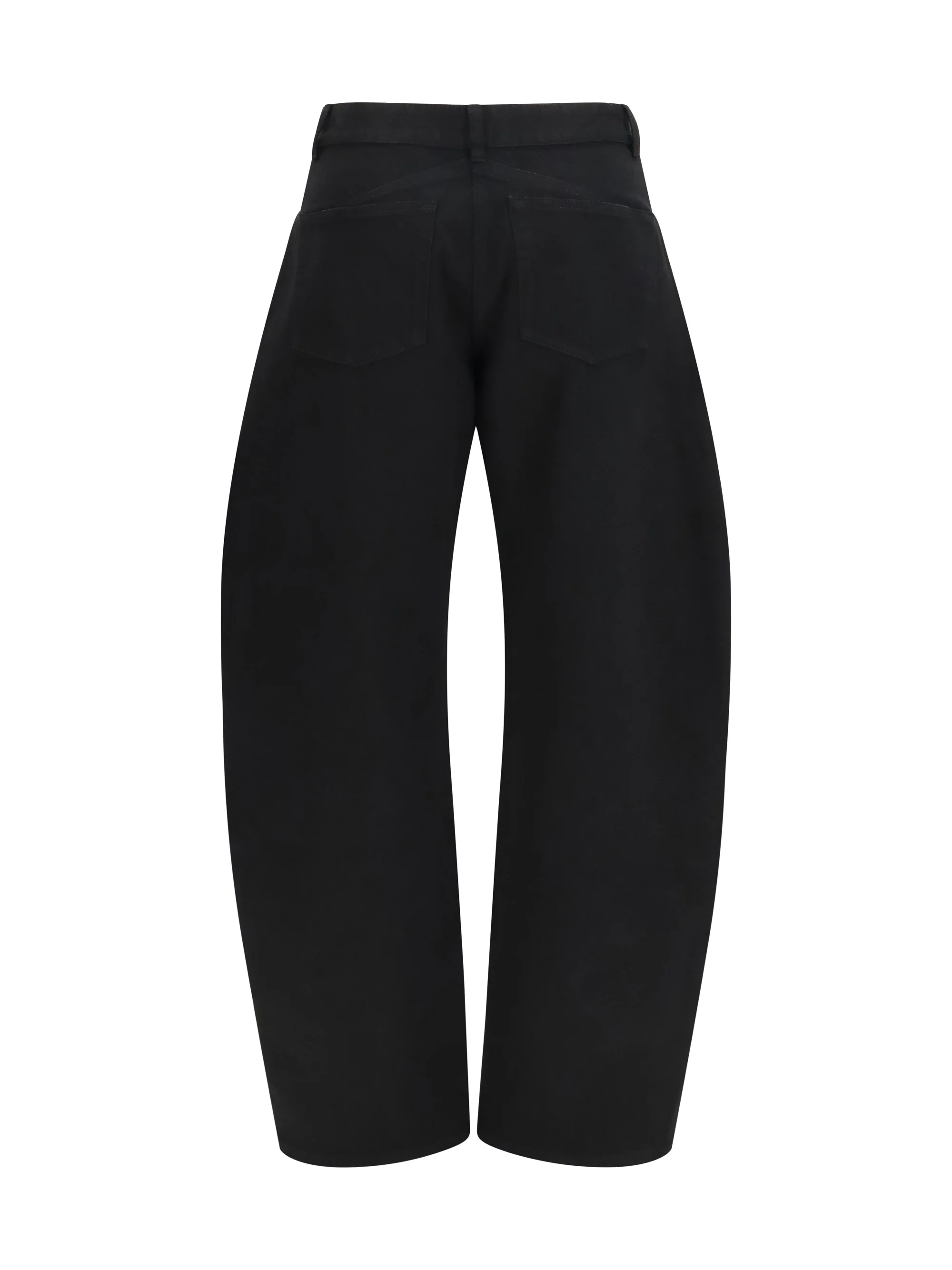 low rise rounded jeans