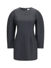 gabardine and wool dress