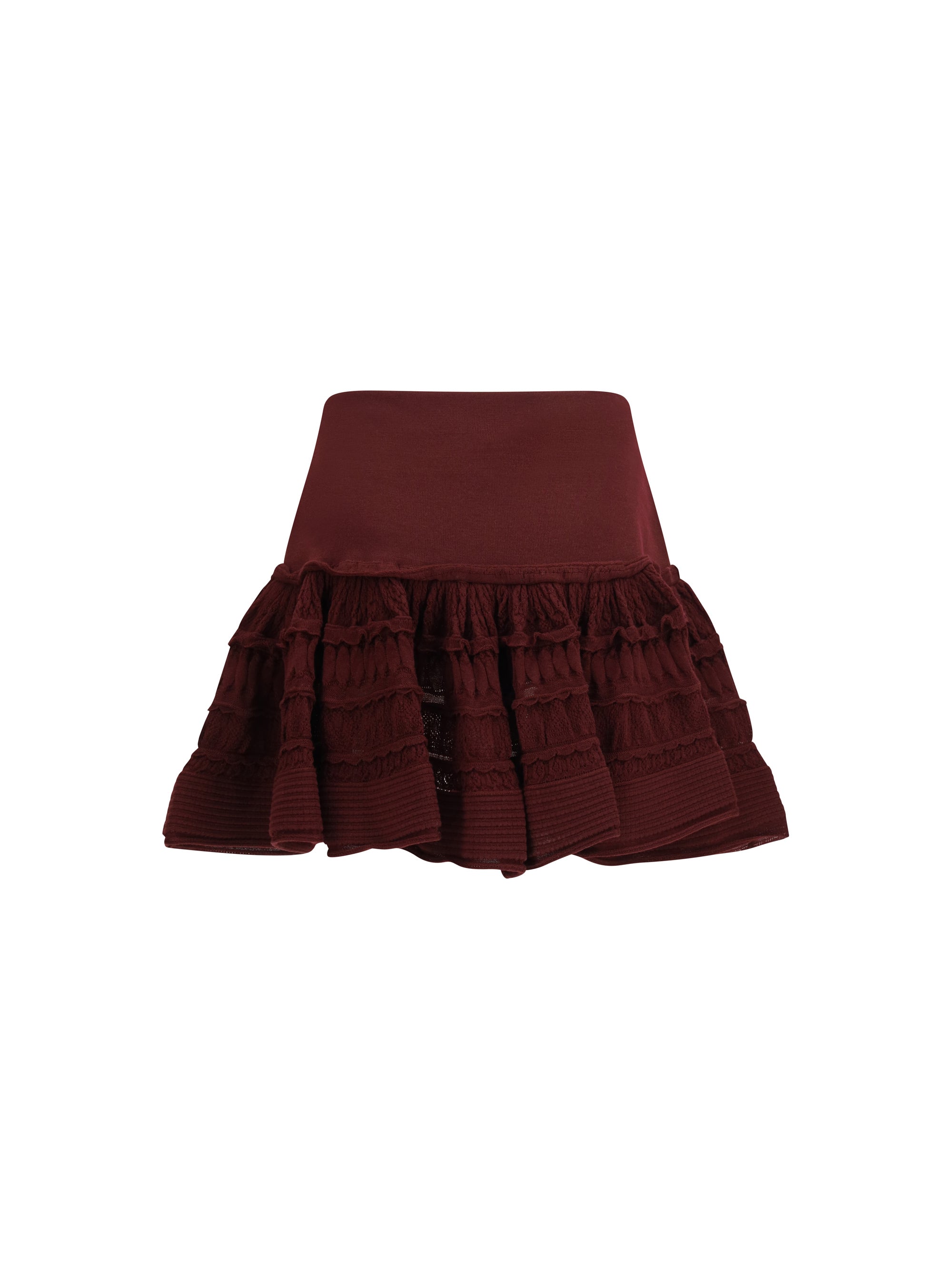 ALAIA 38 wool crinoline ruffle mini skirt
