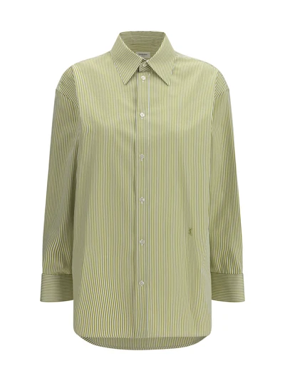 vertical striped button shirt