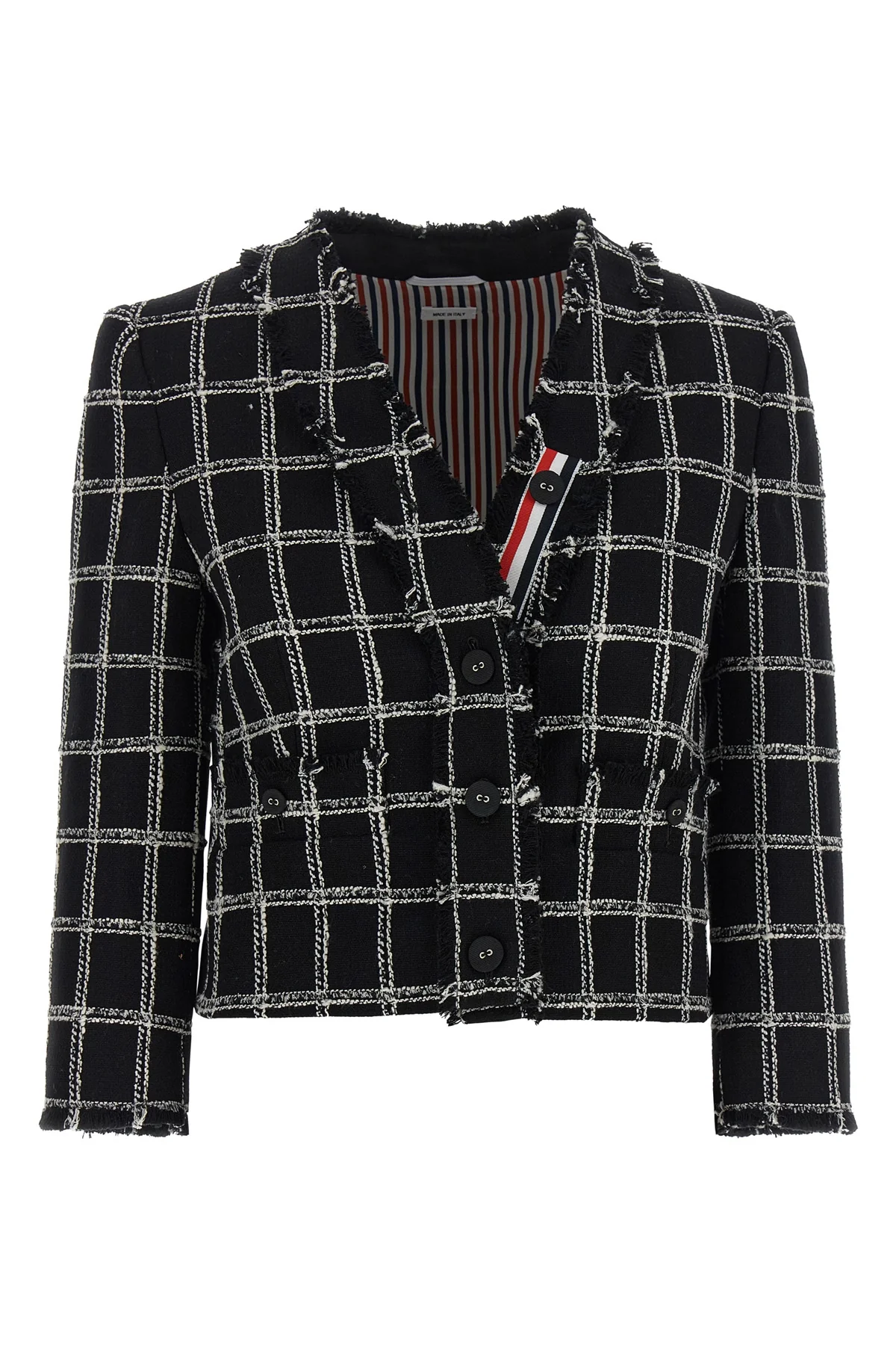 the thom browne cardigan jacket reinterprets the codes of tailoring through a cr